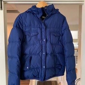 JCrew Blue puffer jacket